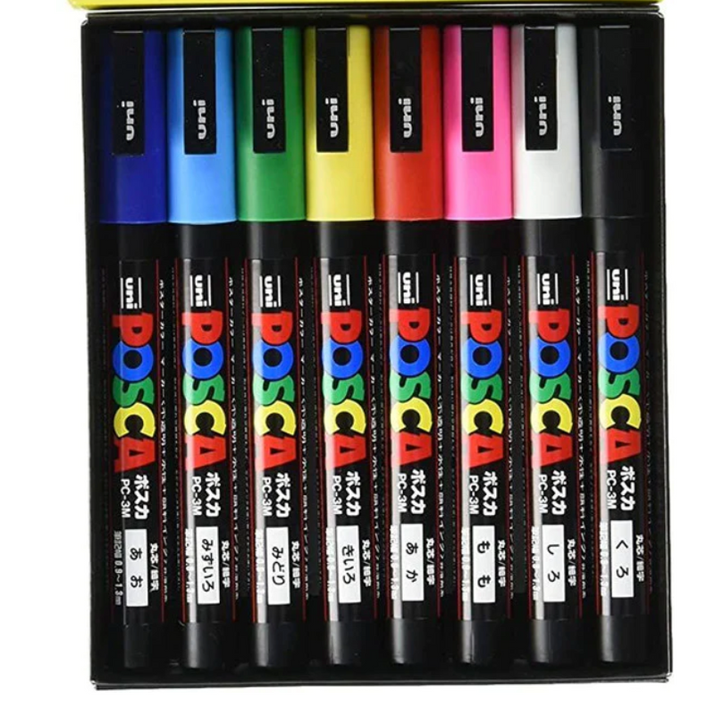 Uni Posca - Pack of 8 Units - PC- 3M