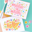 Floral Hello - Stencil y Troquel - Spellbinders