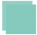 Teal and White Dots - 12x12 Sheet - Echo Park