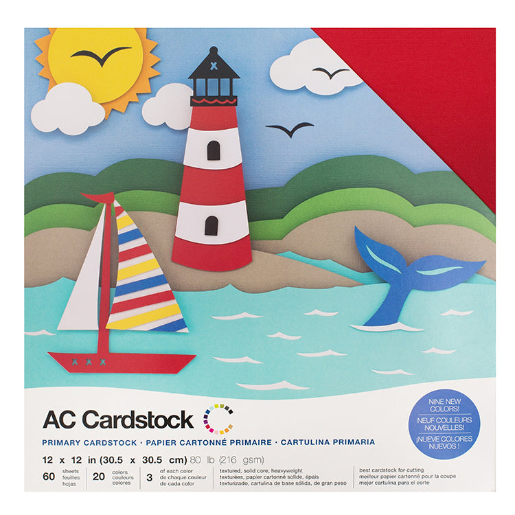 Cardstock Brillantes -Variedad de Colores - American Crafts