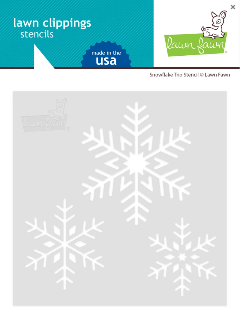 Trio Snowflake Stencil - Plantilla - LF