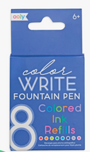 Repuestos Plumas Fuentes Colores - Set De 8 - Ooly