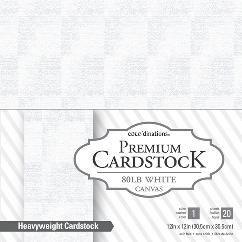 Papel Texturizado - White Canvas - 12x12  - American Crafts