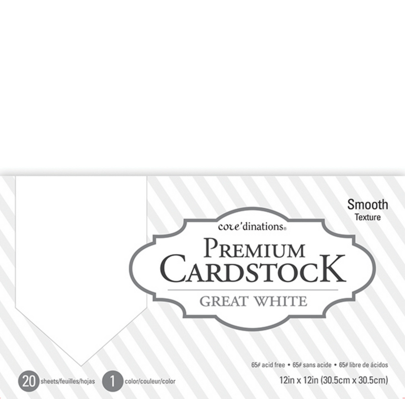 Premium Cardstock - Great White - 12x12  - American Crafts
