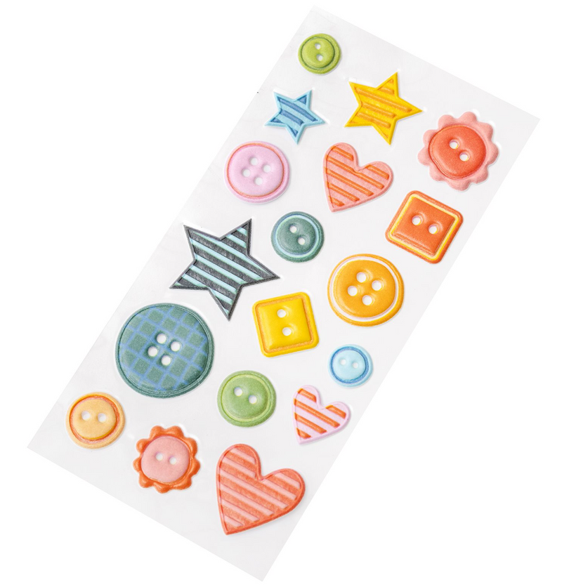 Bungalow Lane - Embossed  Puffy Stickers - AC