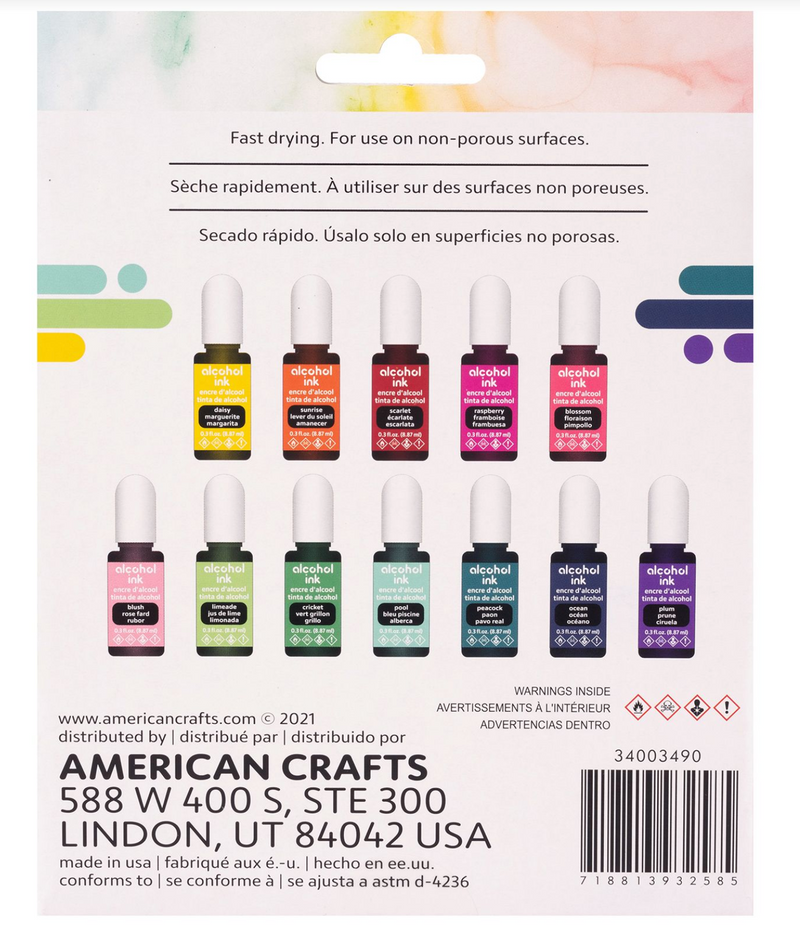 Value Pack (12 Pz) - Tinta de Alcohol para Resina - American Crafts