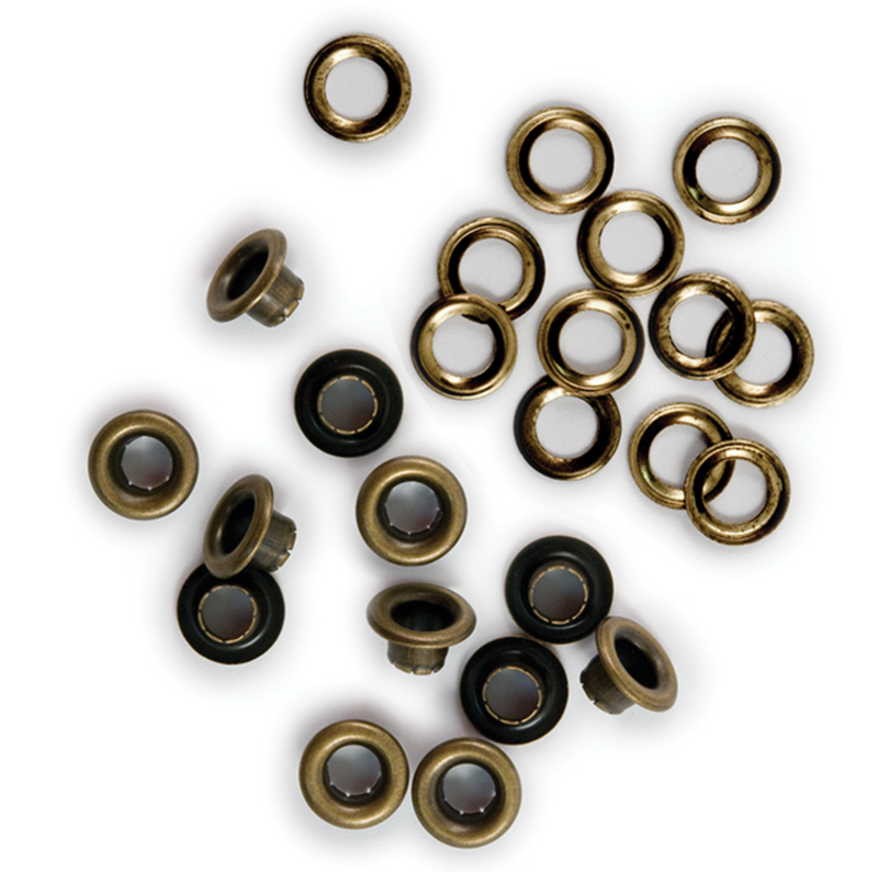 Eyelet & Washer Latón (70 piezas) 3/16" - WRMK