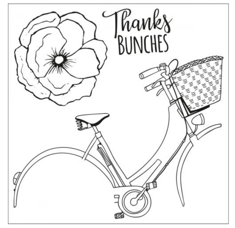 Thankful Bicycle - Set de troqueles y sellos - Sizzix