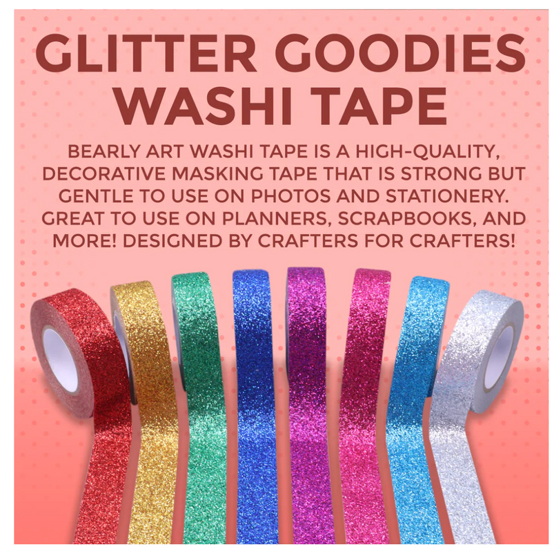 Glitter Goodies - Washi Tape (8 Pack) - Bearly Art