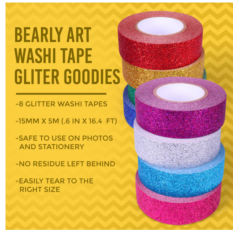 Glitter Goodies - Washi Tape (8 Pack) - Bearly Art