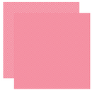 Rosa Bubblegum y Puntitos Blancos - Hoja 12x12  - Echo Park