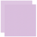 Morado Pastel y Puntitos Blancos - Hoja 12x12  - Echo Park
