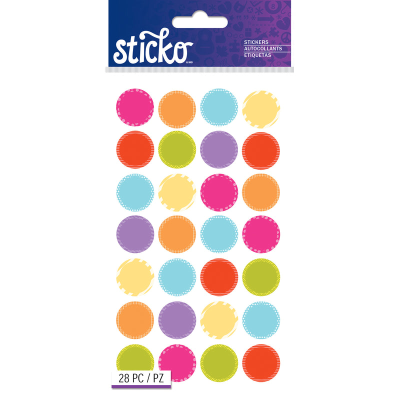 Circulos de Colores Brillantes - Stickers - Sticko