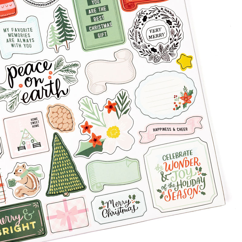 Mittens and Mistletoe - Chipboard Stickers - CP