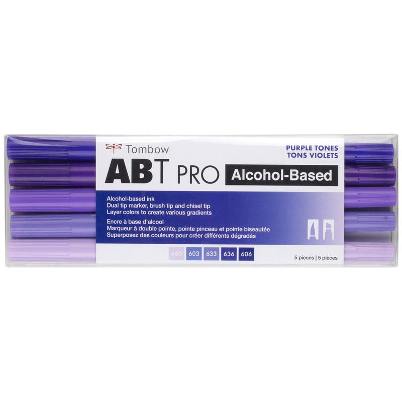 ABT Pro (Alcohol Based) - Púrpuras (5 und) - Tombow