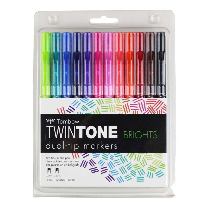 Bright TwinTone Marker - 12 pack - Tombow