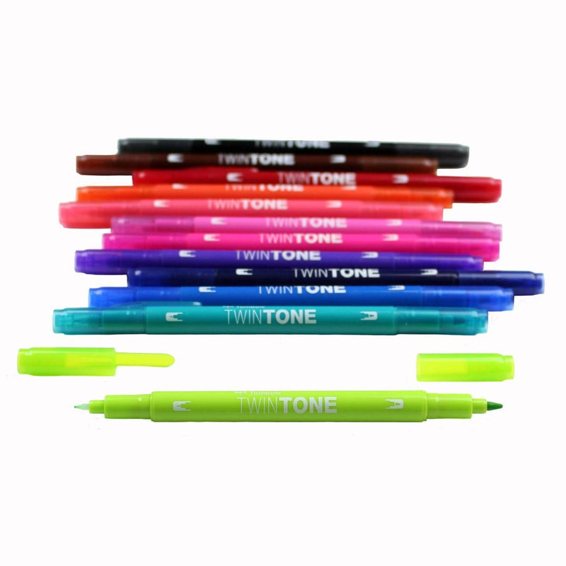 Bright TwinTone Marker - 12 pack - Tombow
